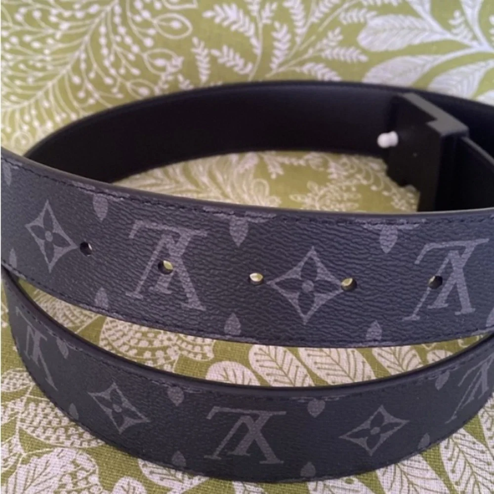 Louis Vuitton Black Monogram Men's Belt